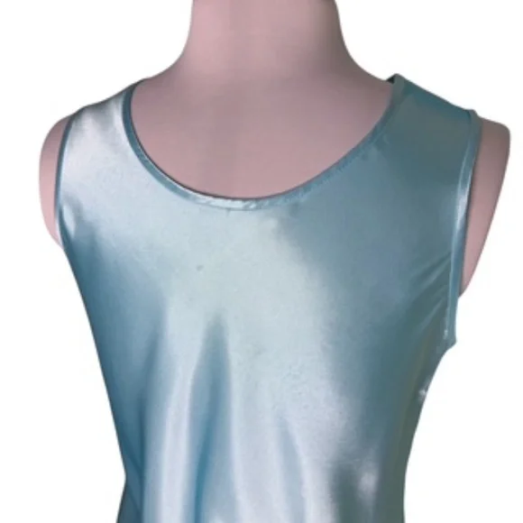 No Brand Label 2pc. Seafoam Green Embroidered Keyhole Back Sleepwear Size L - Picture 3 of 7